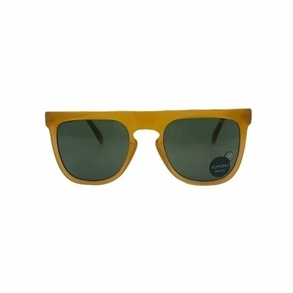 KOMONO Sunglasses Bennet Amber NEW square yellow gold